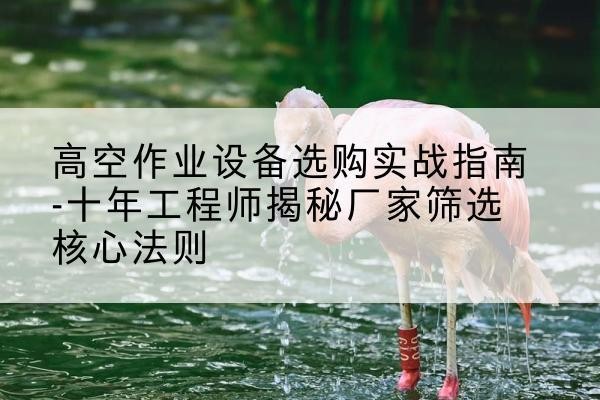 漳县剪叉式升降机厂家-高空作业设备选购实战指南-十年工程师揭秘厂家筛选核心法则